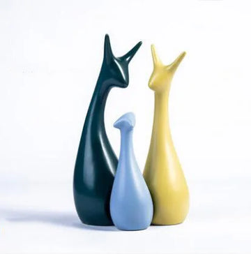 Modern Feng Shui Ceramic Figurines set